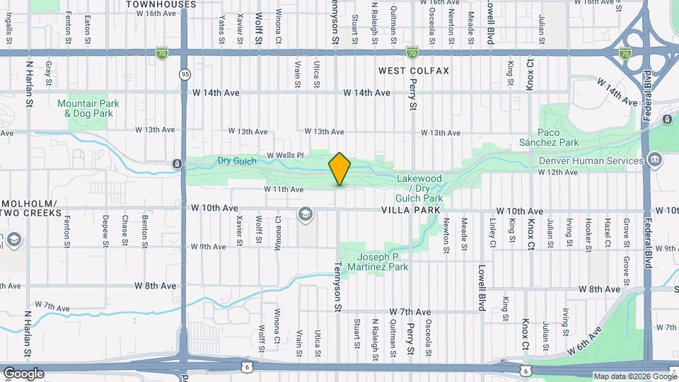 1040 Tennyson St Mapa y Detalles de la Ubicación