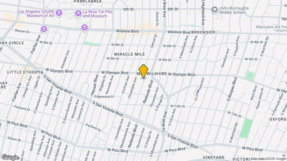 1035 Meadowbrook Ave Map and Location Details