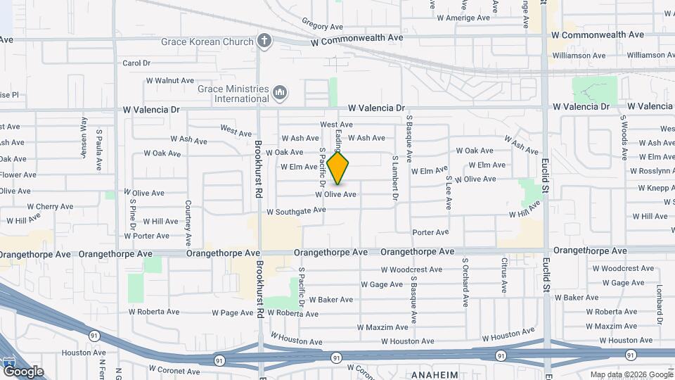 1537 W Olive Ave Map and Location Details