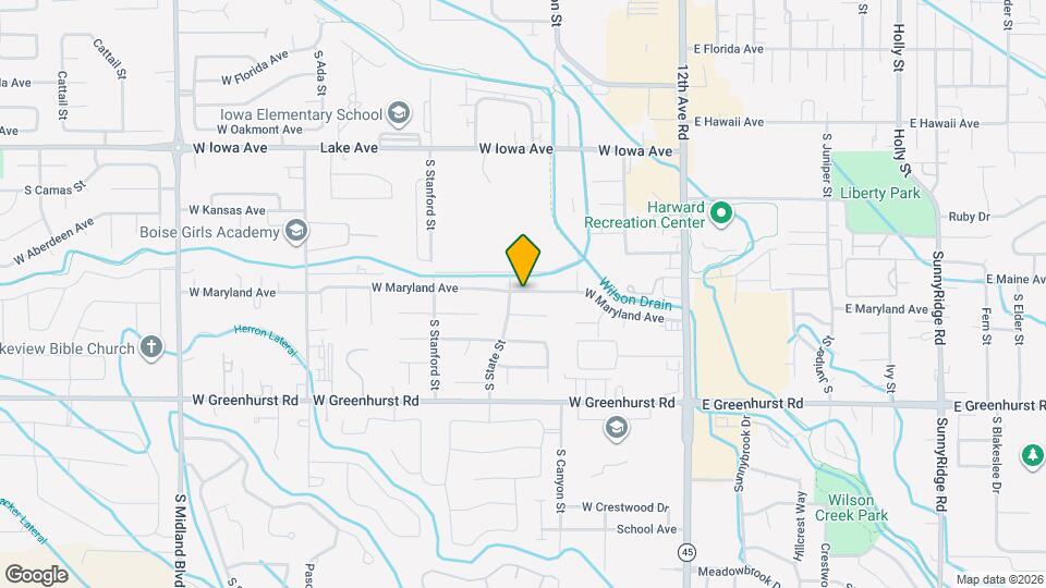 343 S Valley Dr Map and Location Details