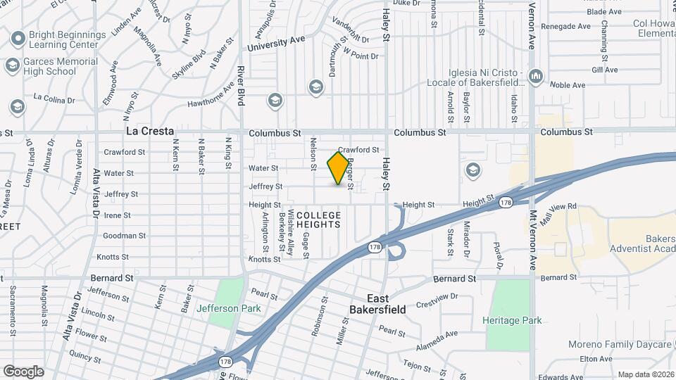 1233 Jeffrey St Map and Location Details