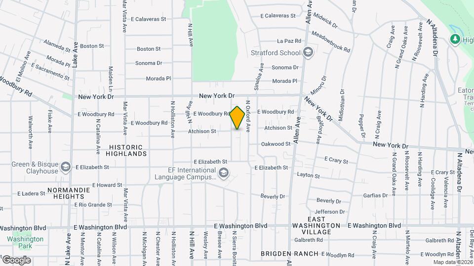 1728 N Sierra Bonita Ave Map and Location Details