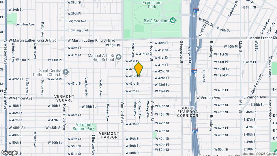 852 W 42nd Pl Mapa y Detalles de la Ubicación
