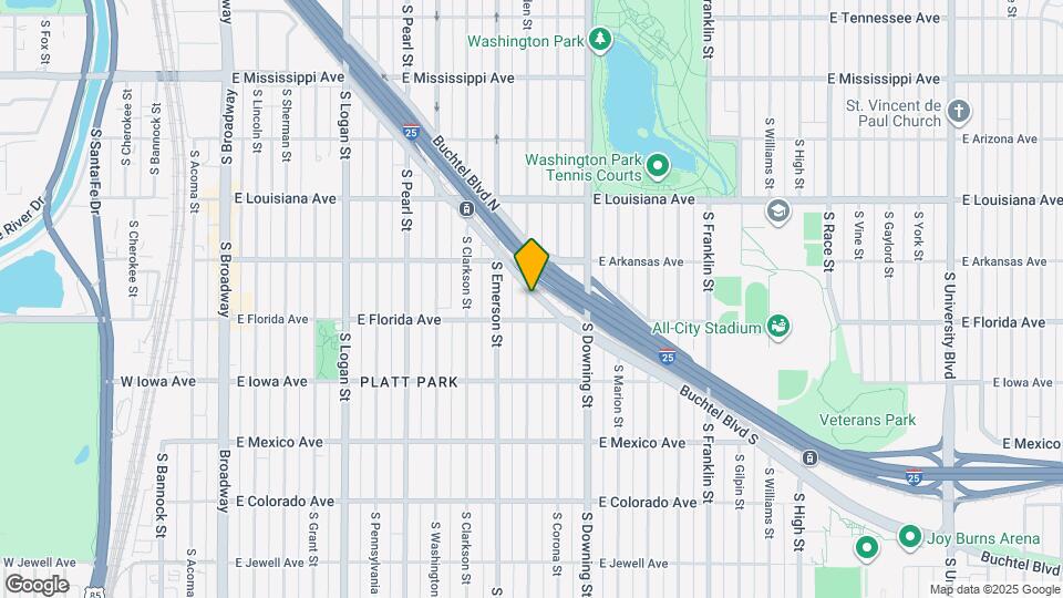 1454 S Ogden St Mapa y Detalles de la Ubicación