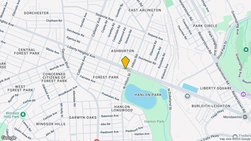 3309 Liberty Heights Ave Mapa y Detalles de la Ubicación