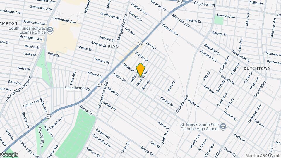 4709 Newport Ave Map and Location Details