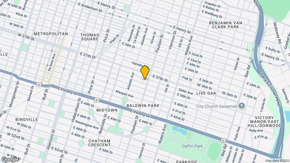 732 E 38th St Map and Location Details