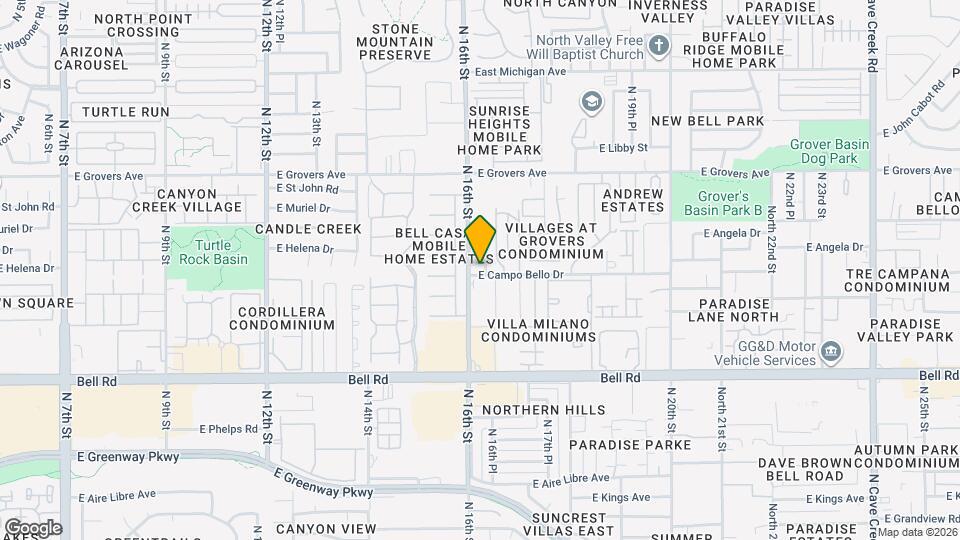 17404 N 16th Pl, Unit 832 Mapa y Detalles de la Ubicación