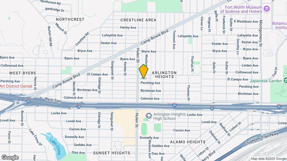 4520 Pershing Ave Map and Location Details