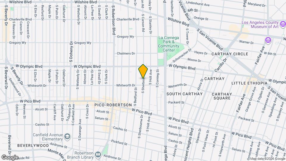 1057 S Sherbourne Dr Map and Location Details