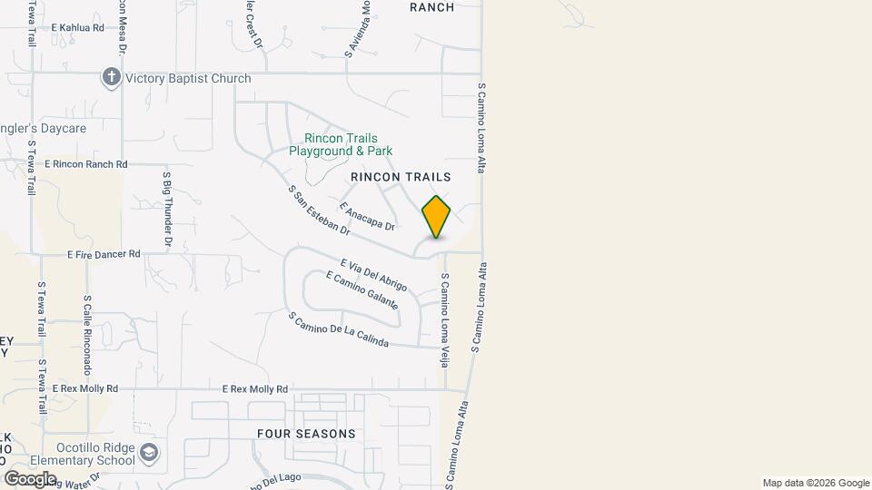 9662 S Via Bandera Mapa y Detalles de la Ubicación