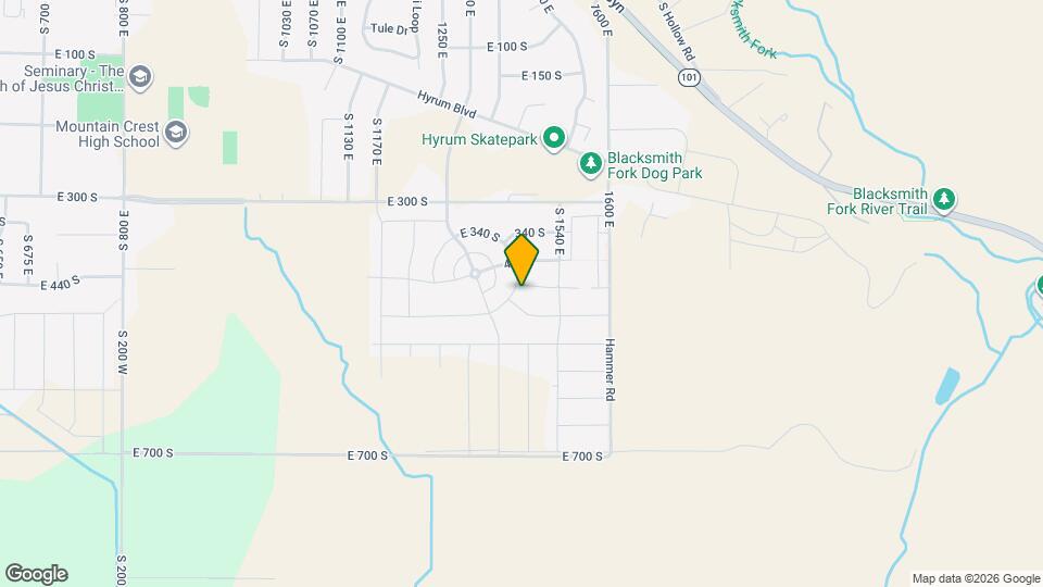 451 S 1440 E Map and Location Details