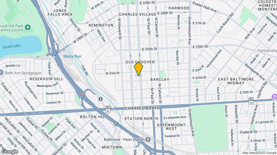 2208 N Charles St Map and Location Details