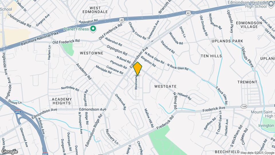 205 Westowne Rd Map and Location Details