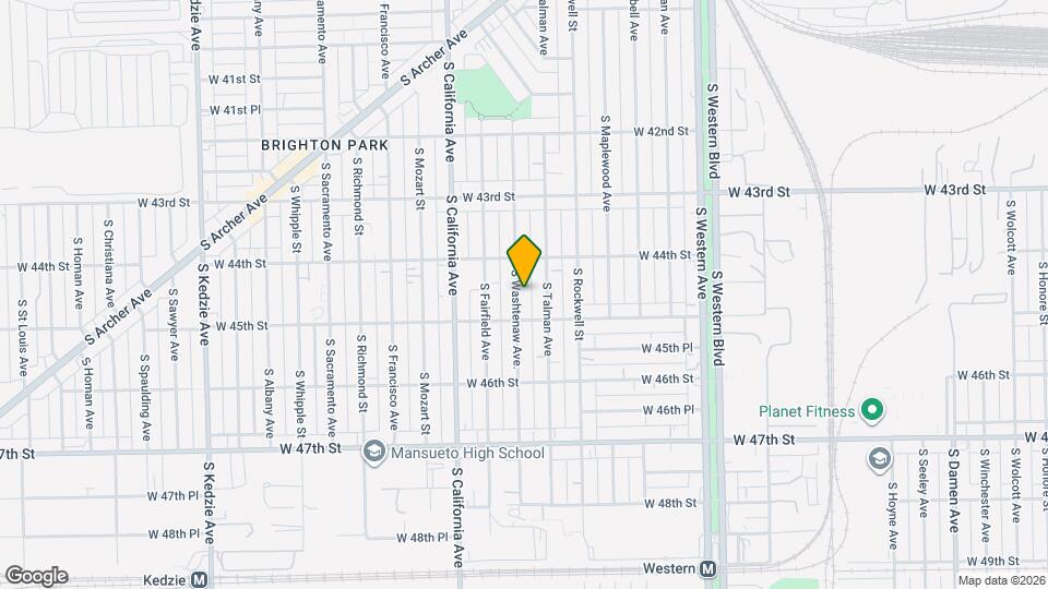 4435 S Washtenaw Ave. Mapa y Detalles de la Ubicación