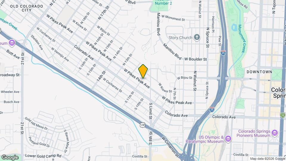 1032 W Pikes Peak Ave Map and Location Details