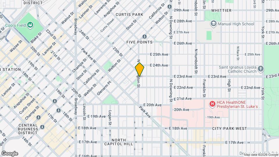 2250 N Washington St Map and Location Details