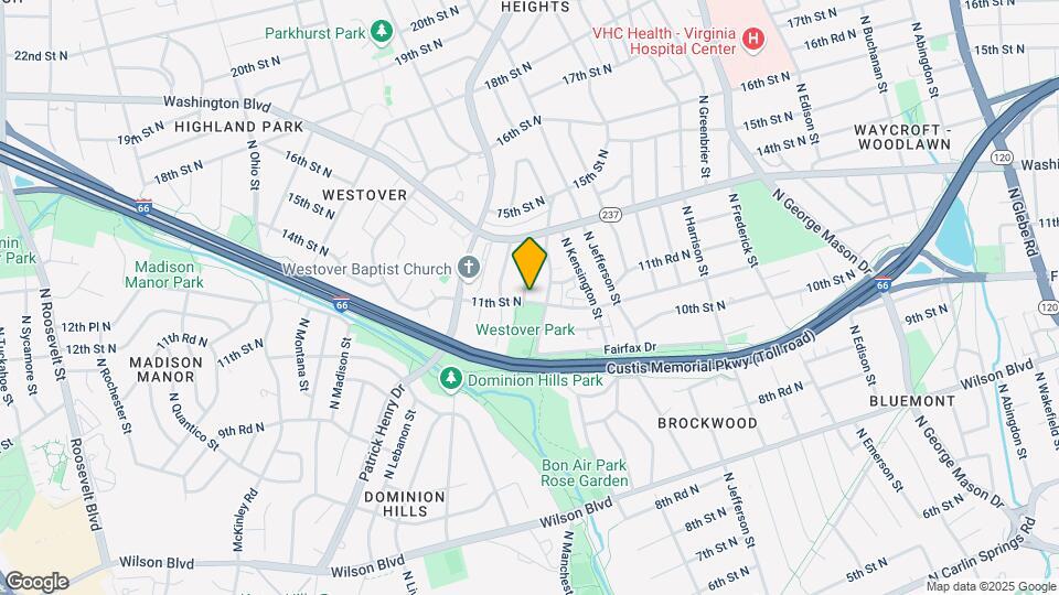 1101 N Kenilworth St Mapa y Detalles de la Ubicación