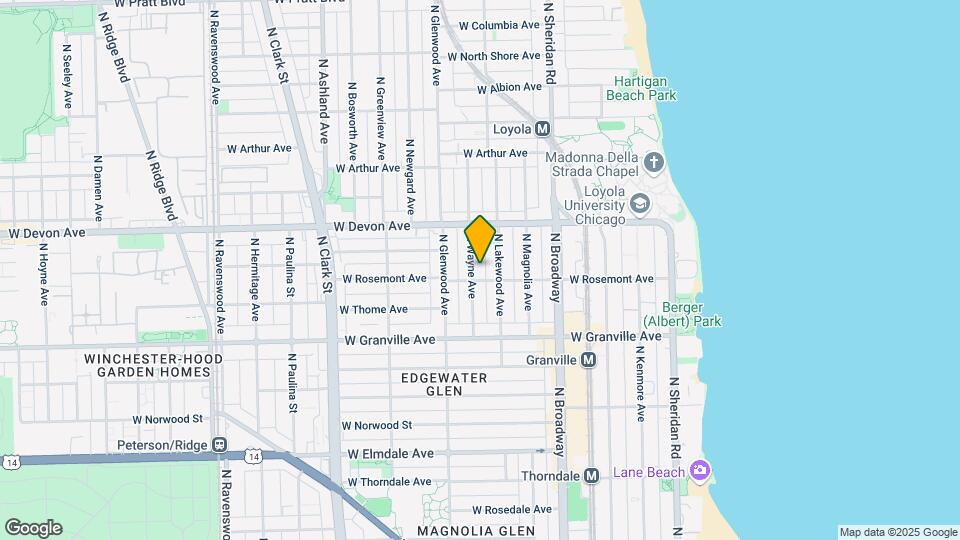6307 n Wayne ave, Unit 1 Map and Location Details
