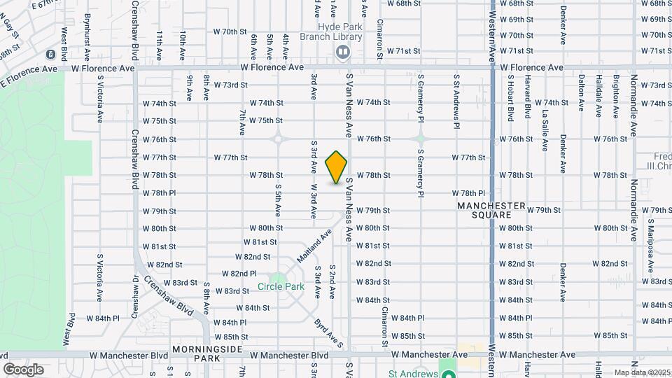 2223 W 78th Pl Map and Location Details