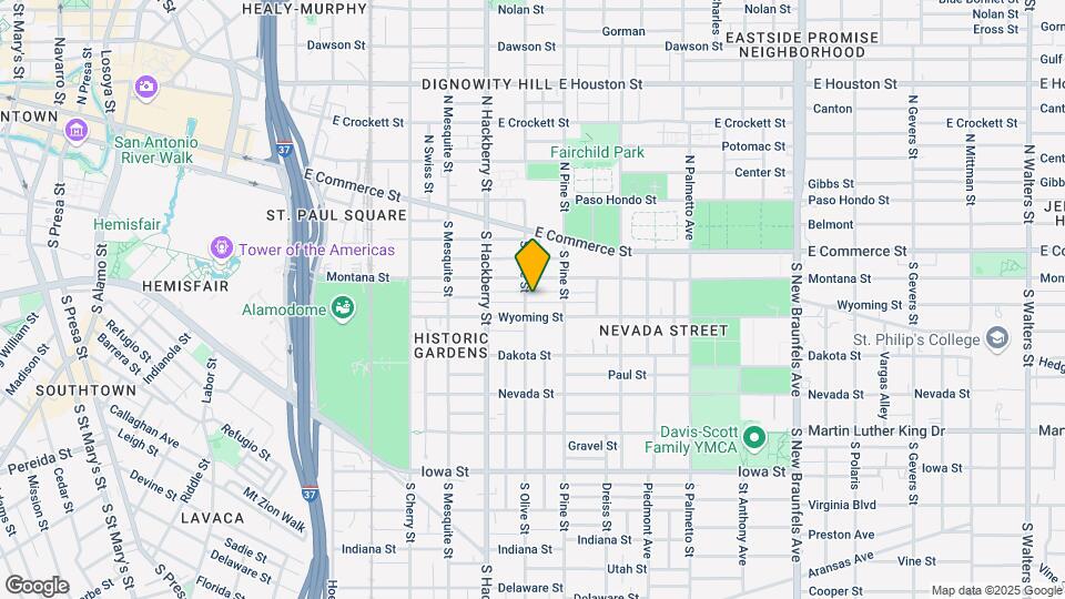 222 S Olive St Map and Location Details