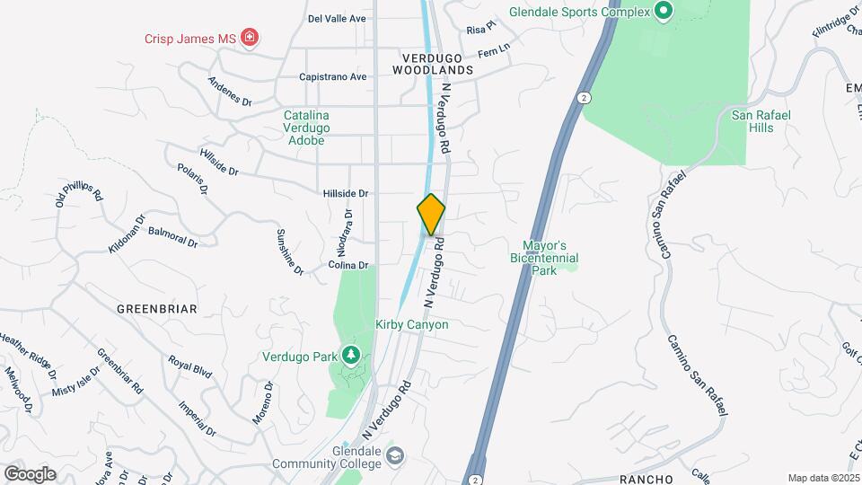 1819 N Verdugo Rd Mapa y Detalles de la Ubicación