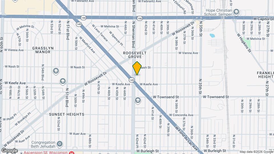 3602 N Sherman Blvd Map and Location Details