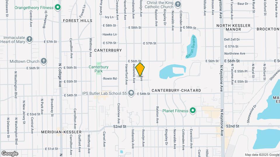 1340 E 55th St Map and Location Details