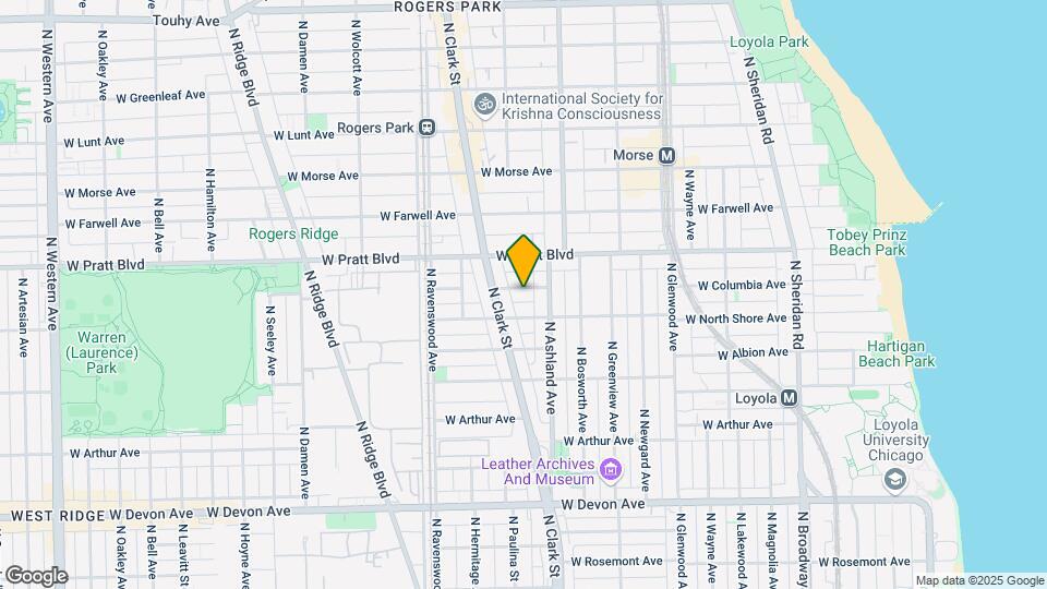 1615-1625 W Columbia Ave Mapa y Detalles de la Ubicación