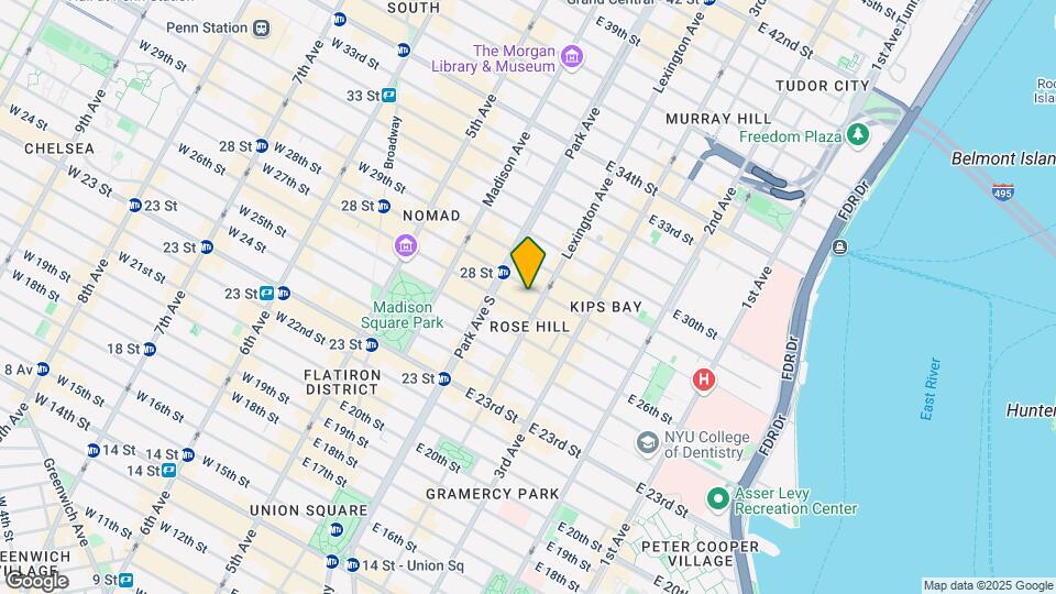 126 E 28th St Mapa y Detalles de la Ubicación