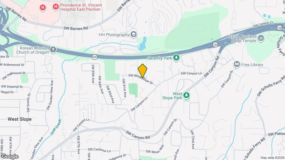 7840 SW West Slope Dr Map and Location Details