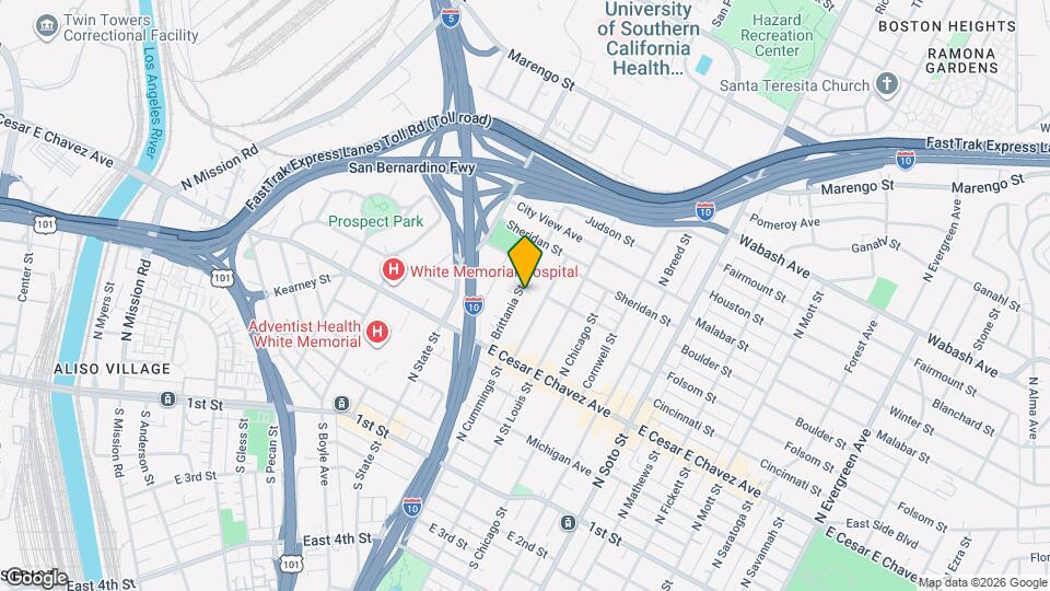 620 Brittania St Map and Location Details