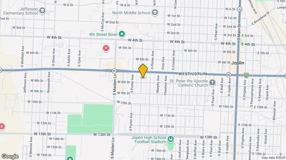 725 S Empire Ave Map and Location Details