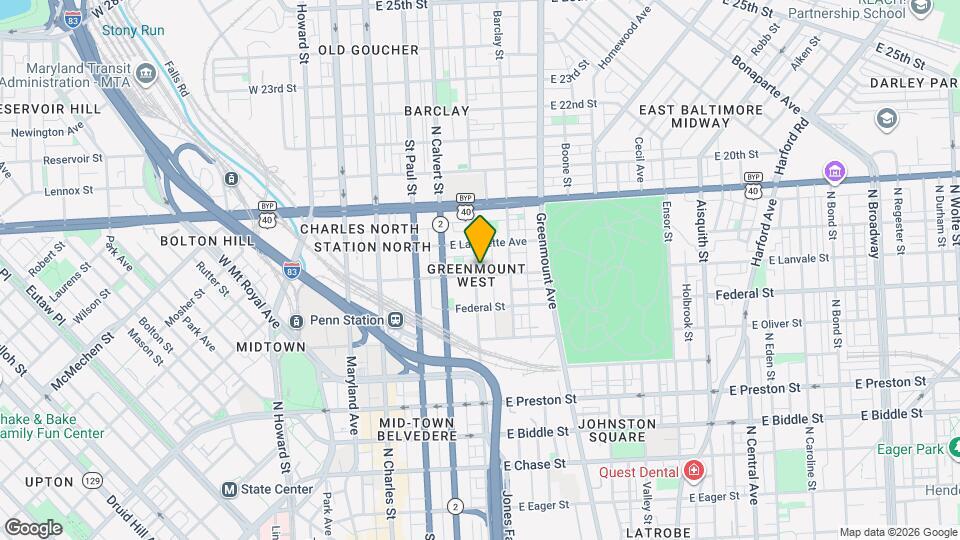 1703 Guilford Ave Map and Location Details