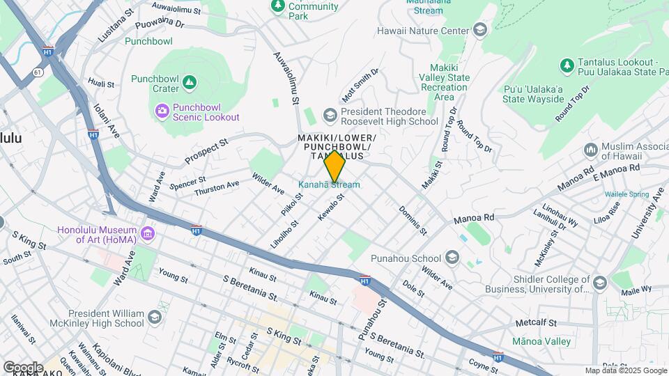 1655 Liholiho St Mapa y Detalles de la Ubicación