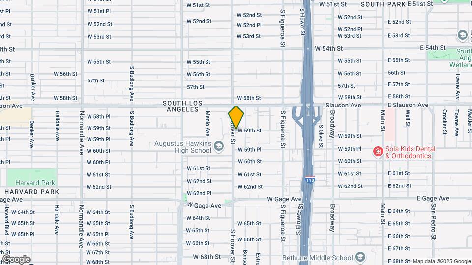 5900 S Hoover St Map and Location Details