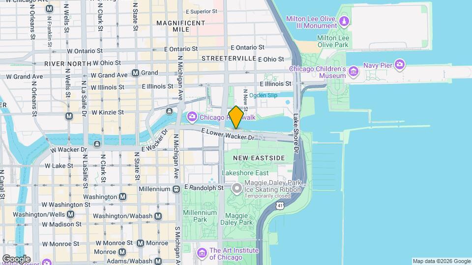 332 E Wacker Dr Map and Location Details