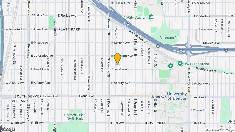 1872 S Marion St Map and Location Details