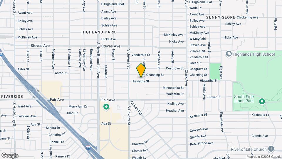2449 Hiawatha St Map and Location Details