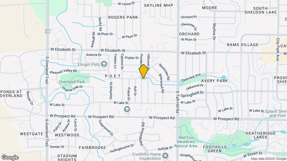 1108-1110 Ponderosa Dr Map and Location Details