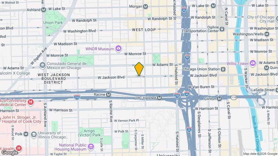 1019 W Jackson Blvd Map and Location Details