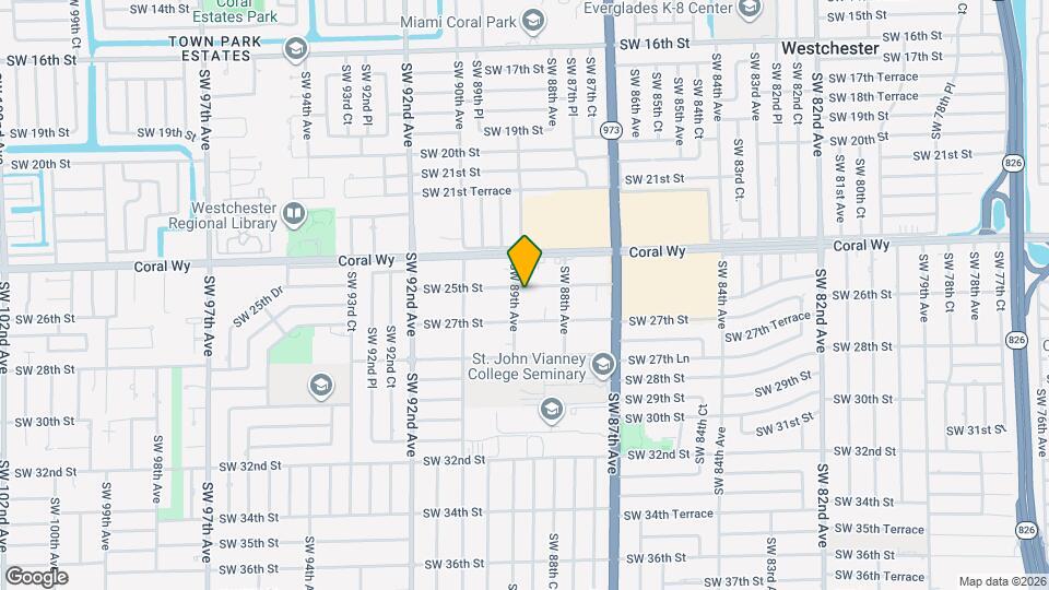 8880 SW 25th St Map and Location Details