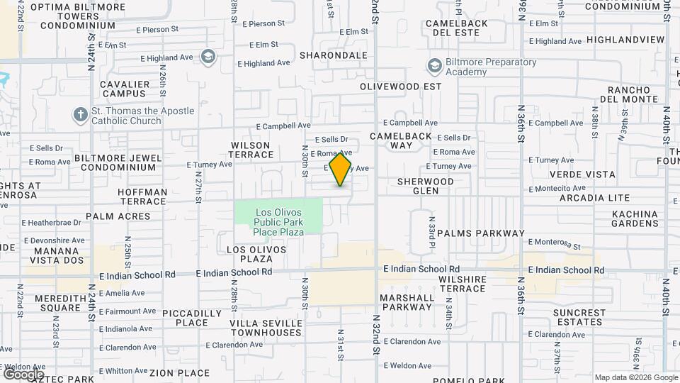 3046 E Glenrosa Ave Map and Location Details