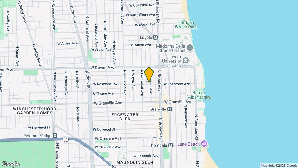 1226 W Rosemont Ave Map and Location Details