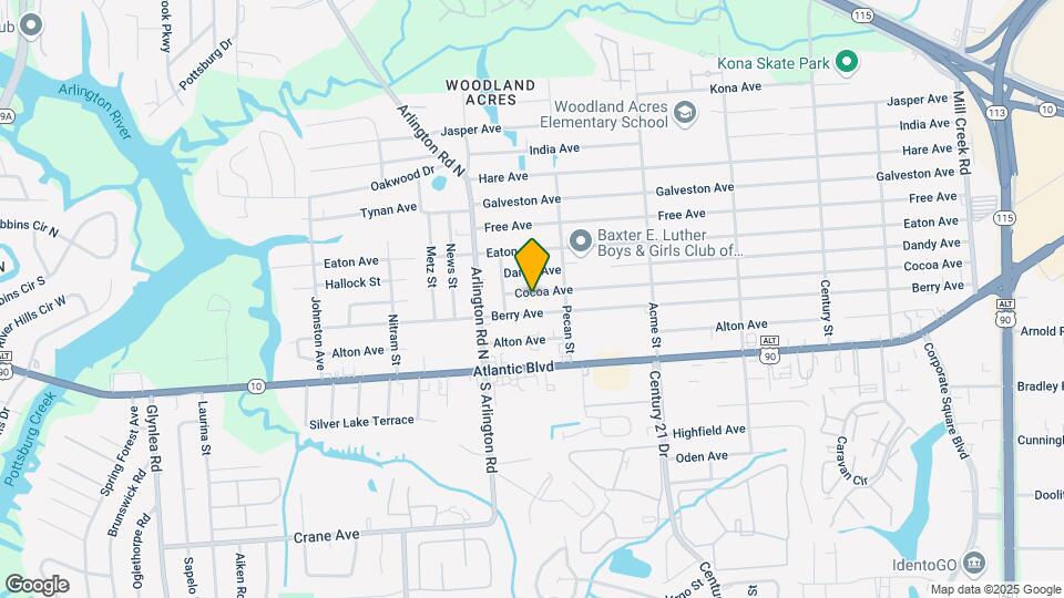 7636 Cocoa Ave Map and Location Details