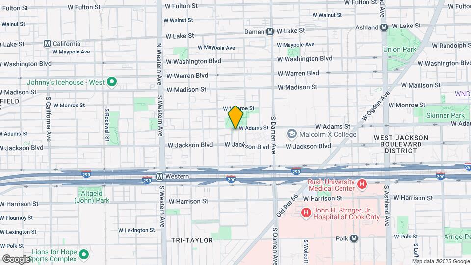 2121 W Adams St Map and Location Details