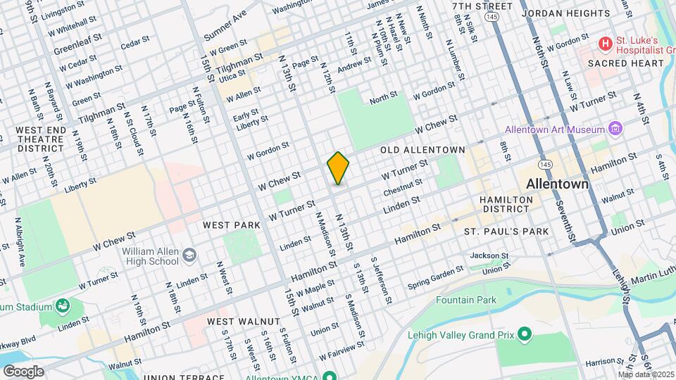 1245 W Turner St Map and Location Details