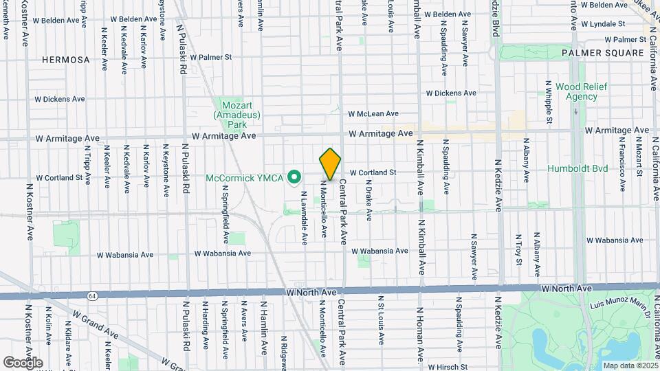 1839 N Monticello Ave Mapa y Detalles de la Ubicación