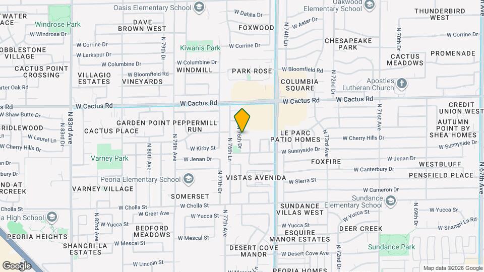 11851 N 76th Dr Map and Location Details