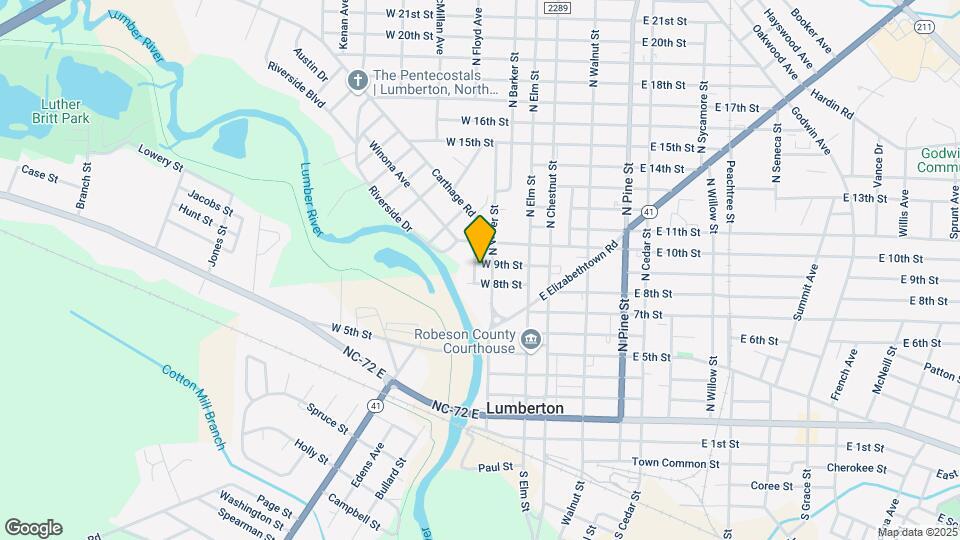 205 W 9th St Map and Location Details
